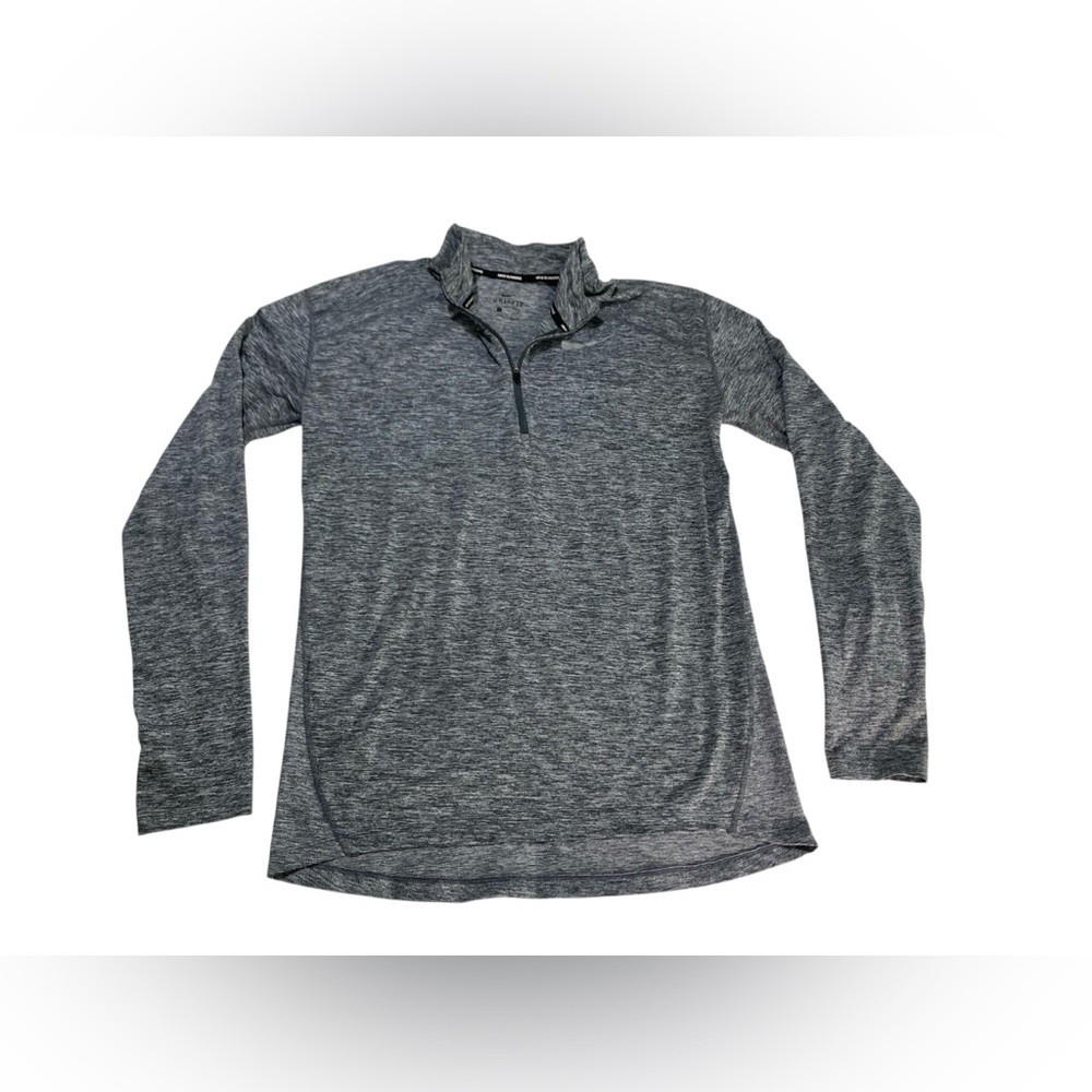 Nike Dri-Fit 1/4 Zip Running, Athletic Trainer Long Sleeves Grey Pullover Mens M